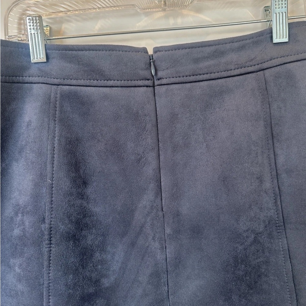 LOFT Blue Suede Pencil Skirt Sz 6P - Picture 3 of 7